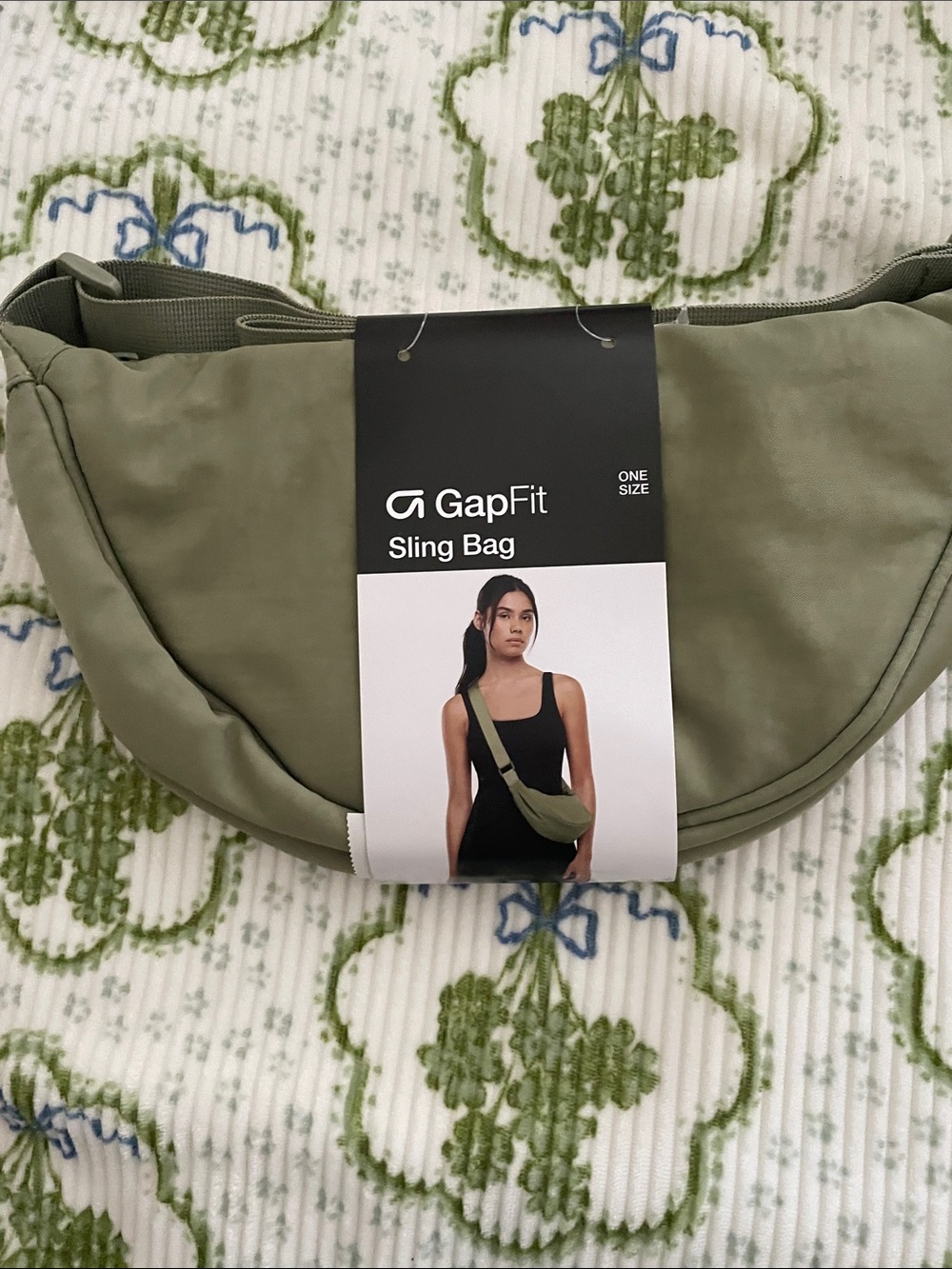 GAP Olive Green GapFit Sling Bag